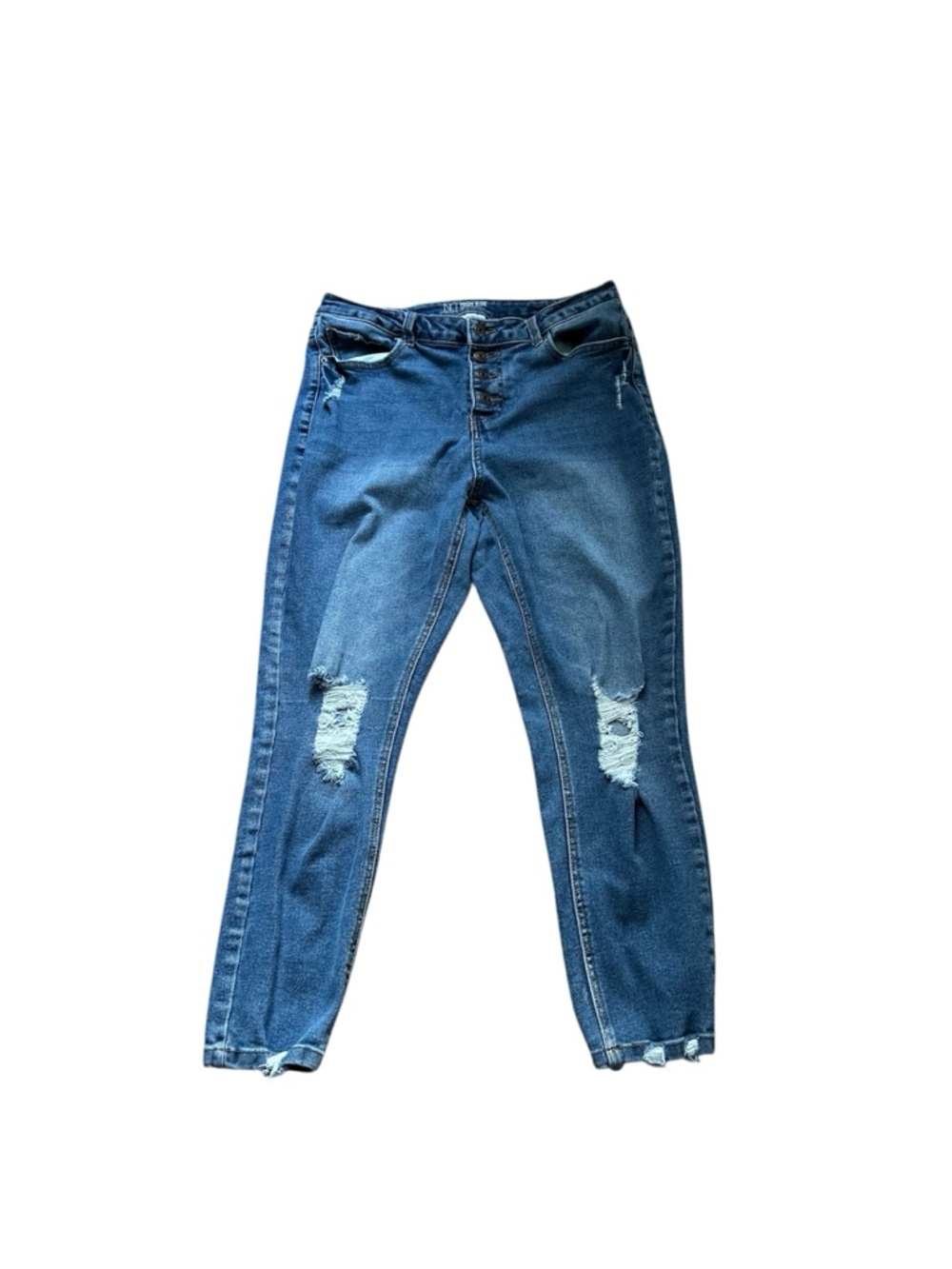 🆕No Boundaries Women's Skinny Ripped Jeans in Blue